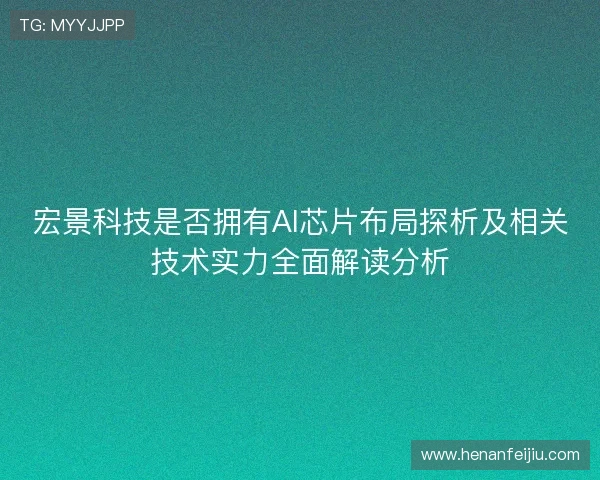 宏景科技是否拥有AI芯片布局探析及相关技术实力全面解读分析